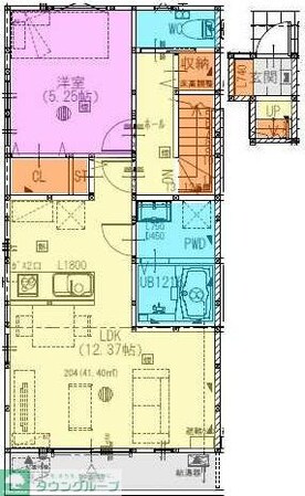クローバーコートの物件間取画像